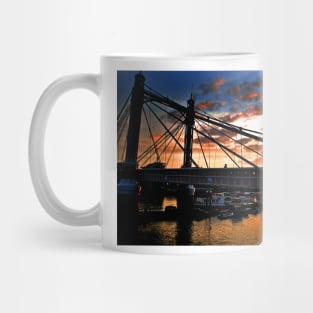 Albert Bridge Sunset River Thames London Mug